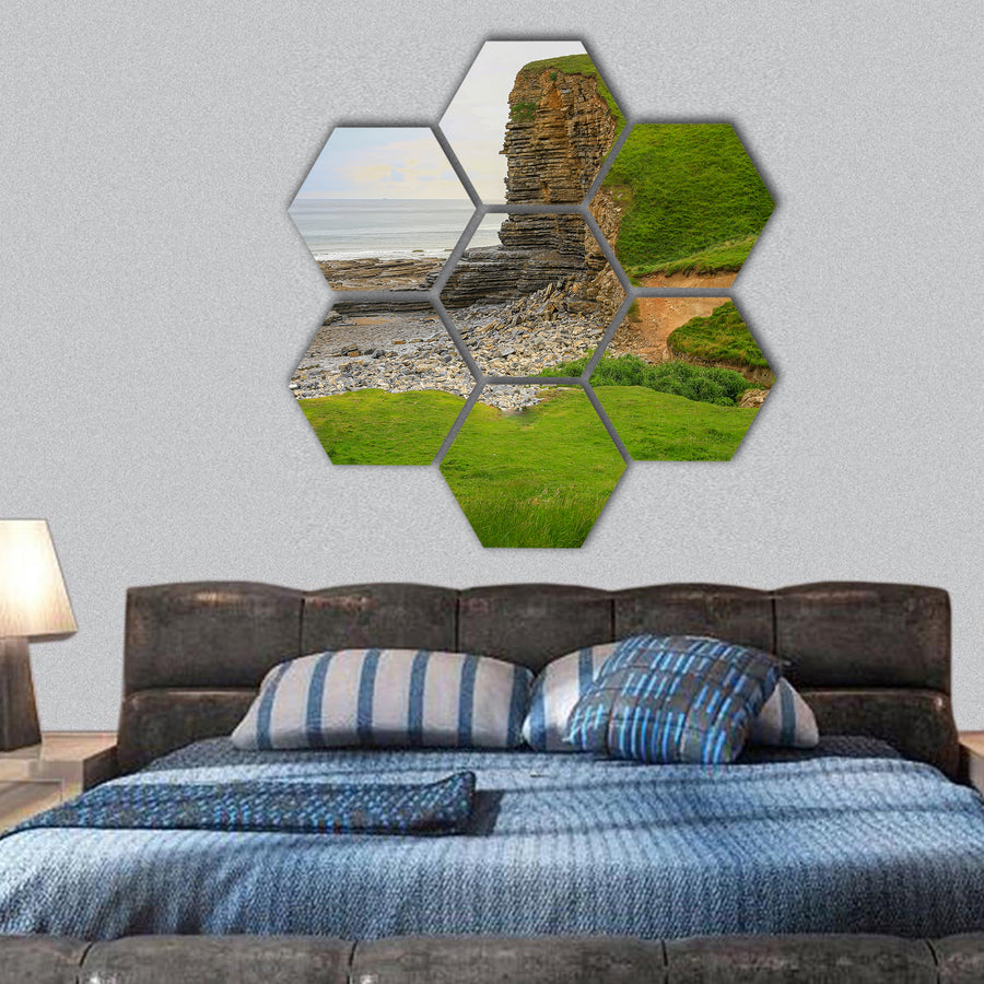Glamorgan Heritage Coast hexagonal canvas wall art