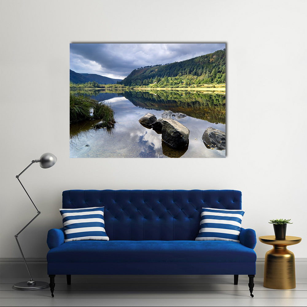 Upper Lake in Glendalough Scenic Park, Ireland Multi Panel Canvas Wall Art