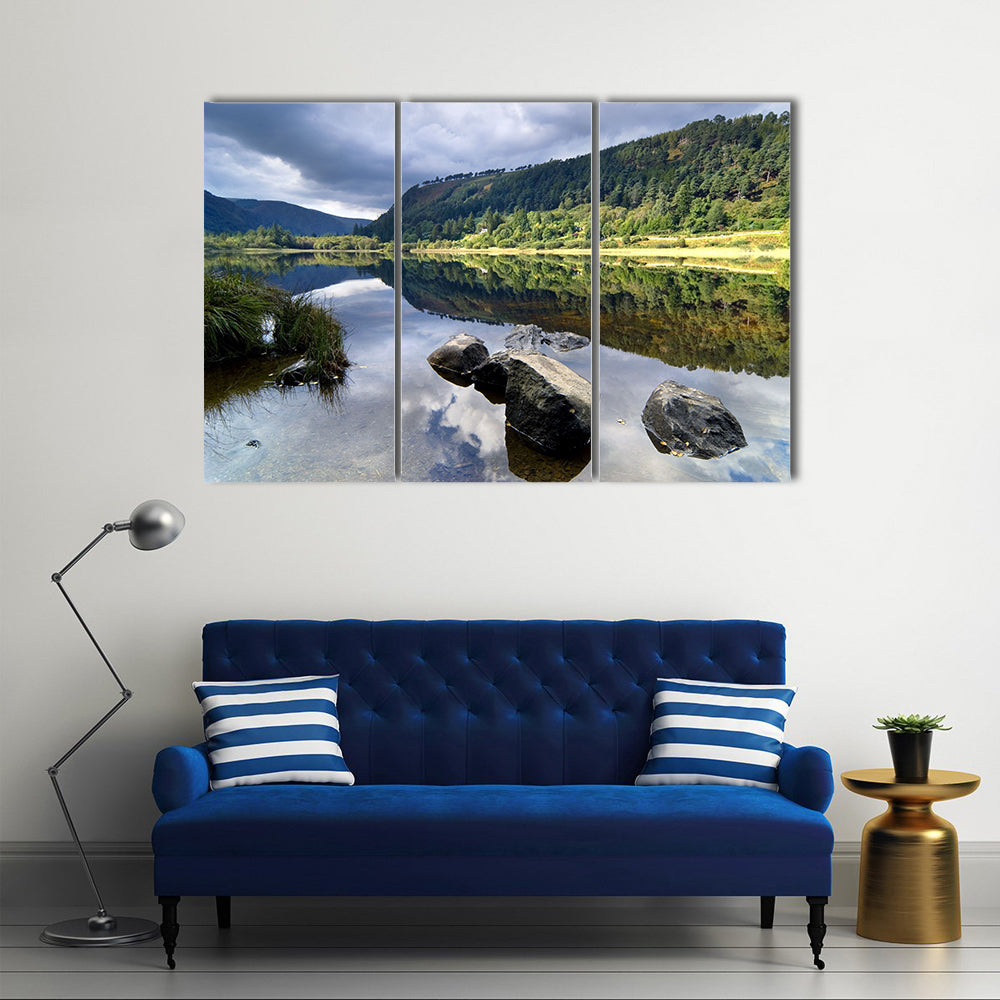 Upper Lake in Glendalough Scenic Park, Ireland Multi Panel Canvas Wall Art