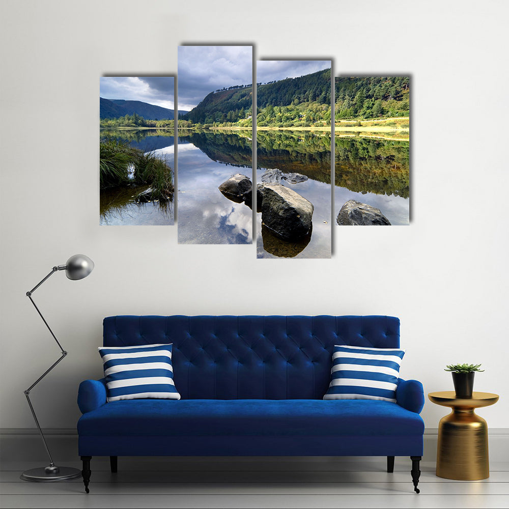 Upper Lake in Glendalough Scenic Park, Ireland Multi Panel Canvas Wall Art