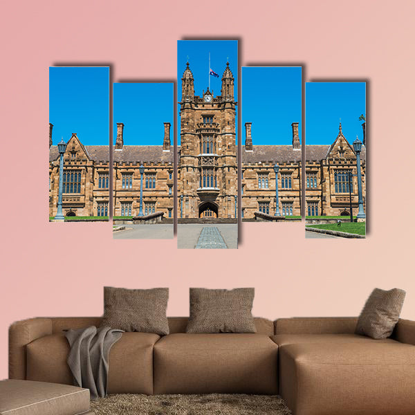 Historic Quadrant Building at Sydney University, Australia multi panel canvas wall art
