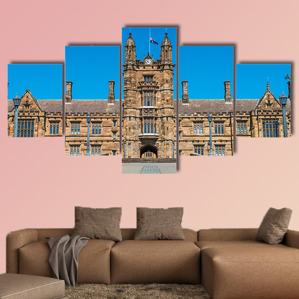 Historic Quadrant Building at Sydney University, Australia multi panel canvas wall art