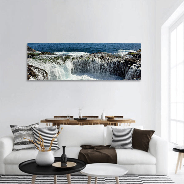 Waterfall Panoramic Canvas Wall Art