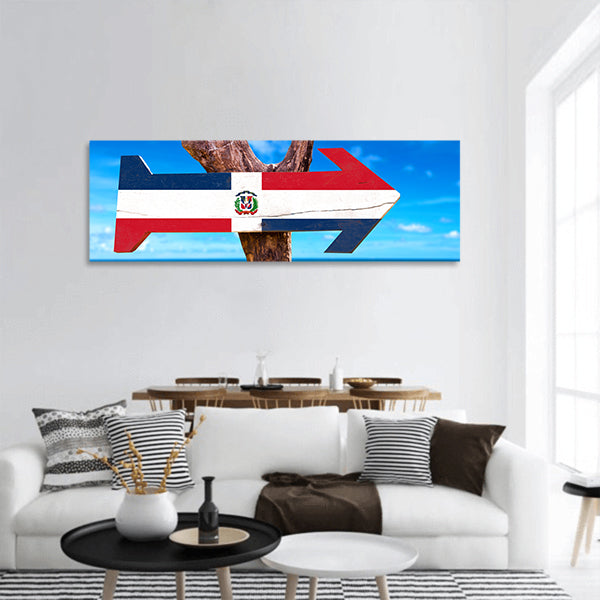 Republic Flag Panoramic Canvas Wall Art