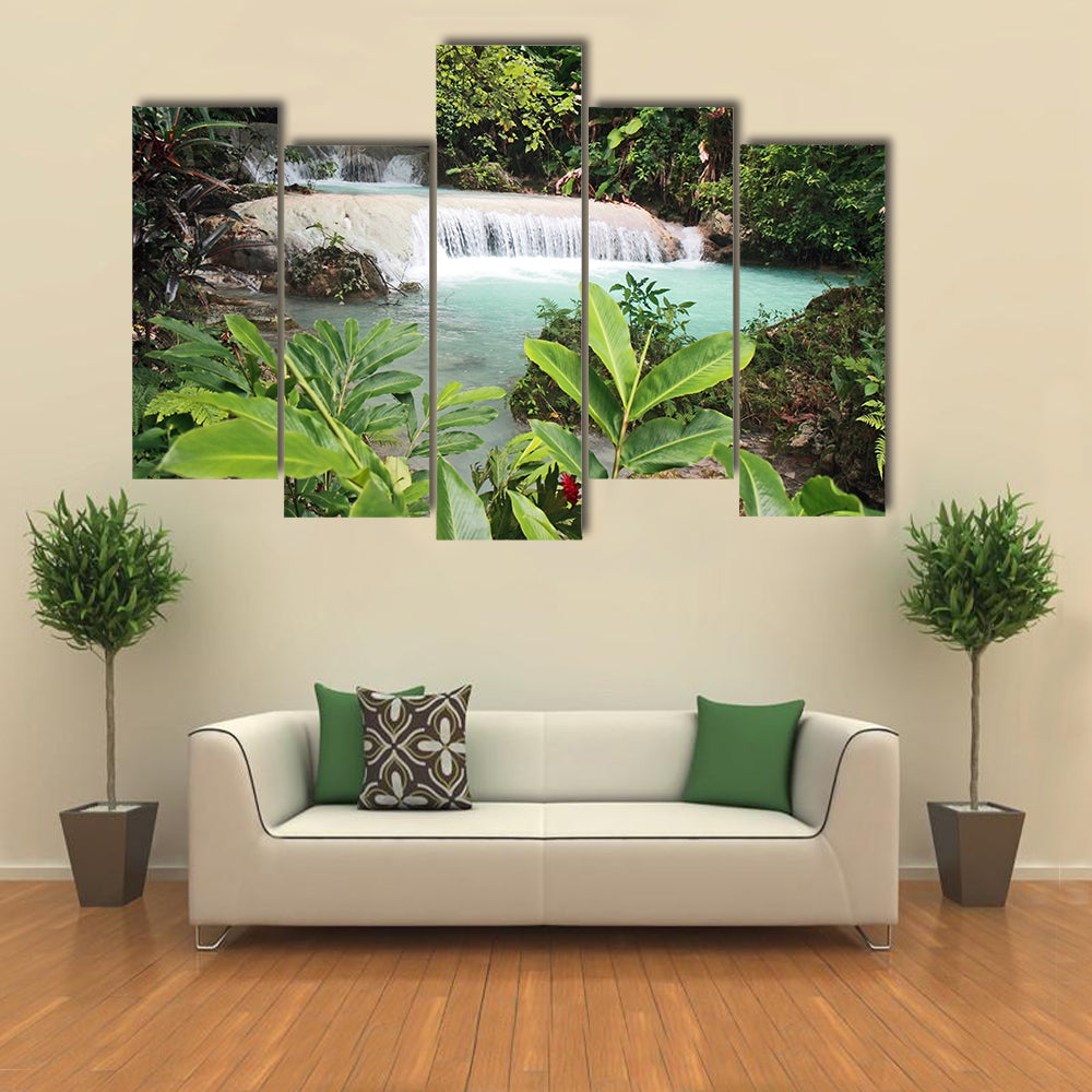 Mele Cascades Waterfall Port Vila Vanuatu Multi panel canvas wall art