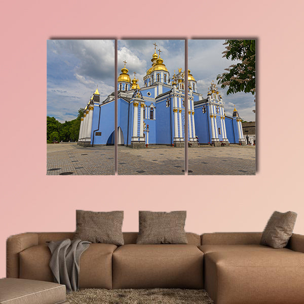 St Michaels golden domed monastery. Kiev, Ukraine Multi panel canvas wall art