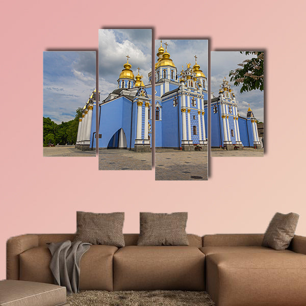 St Michaels golden domed monastery. Kiev, Ukraine Multi panel canvas wall art