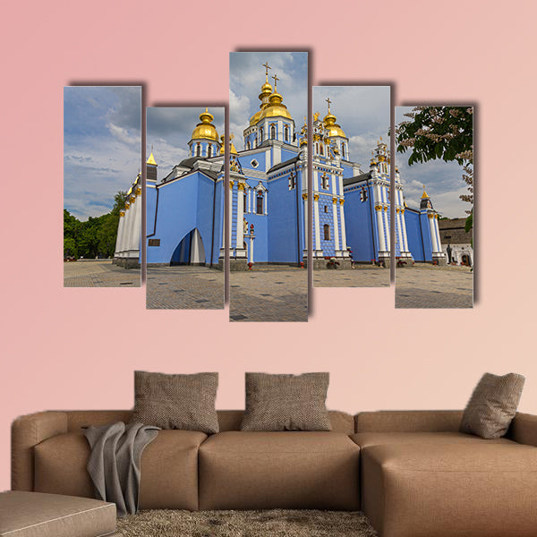 St Michaels golden domed monastery. Kiev, Ukraine Multi panel canvas wall art