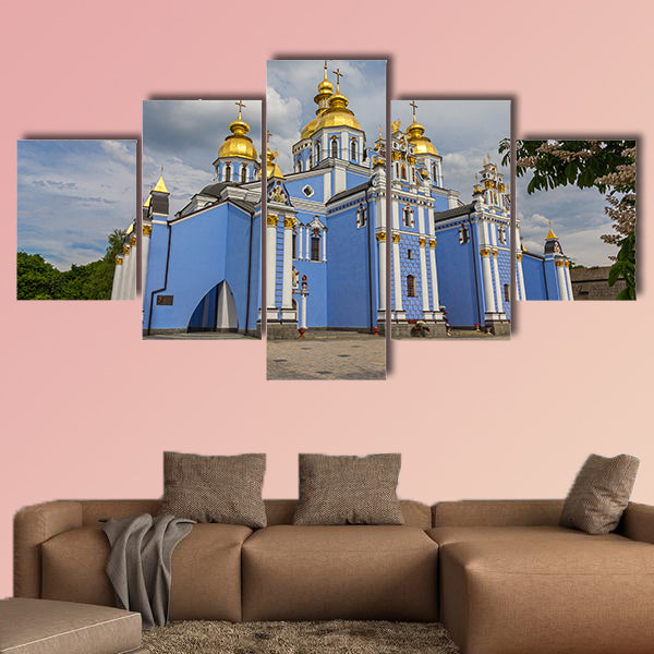St Michaels golden domed monastery. Kiev, Ukraine Multi panel canvas wall art