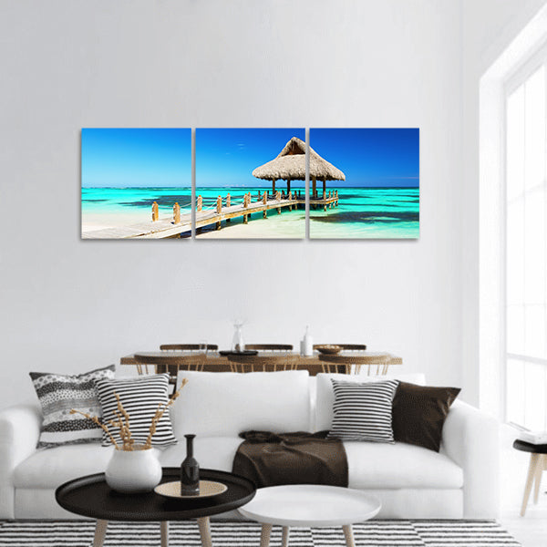 Sandy Beach Panoramic Canvas Wall Art