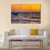 The beaches of Yongoro in front of Freetown Multi panel canvas wall art