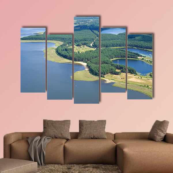 Copy of Aerial view on Nilo-Stolobensky (Nil) deserts multi panel canvas wall art