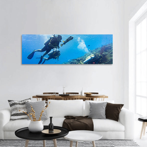Coral Reef Panoramic Canvas Wall Art