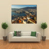 Amazing Panorama To Kavala, East Macedonia, Greece, Multi Panel Canvas Wall Art