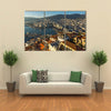 Amazing Panorama To Kavala, East Macedonia, Greece, Multi Panel Canvas Wall Art