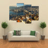 Amazing Panorama To Kavala, East Macedonia, Greece, Multi Panel Canvas Wall Art