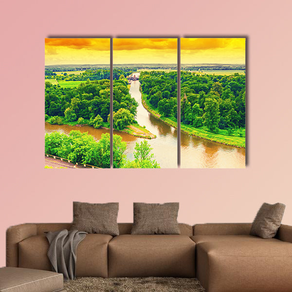 Merge of two rivers multi panel canvas wall art