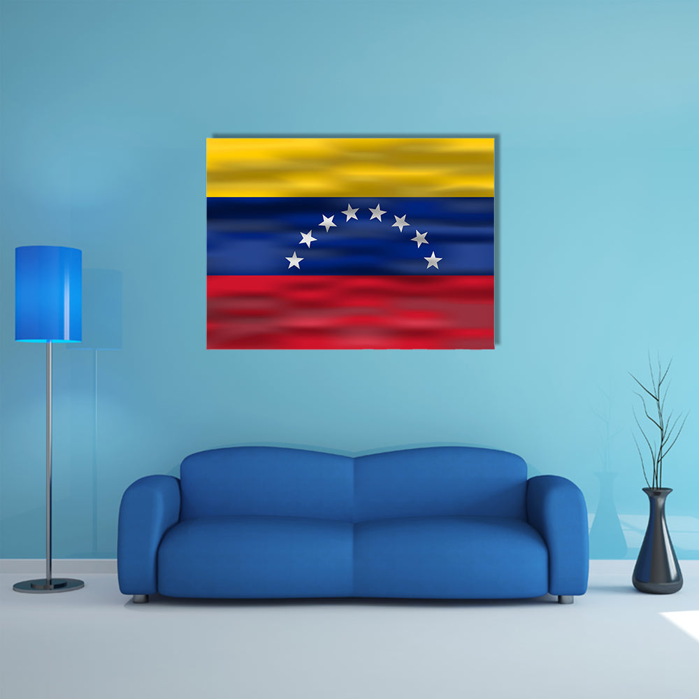 Realistic flag Venezuela Multi panel canvas wall art