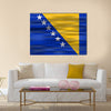 Realistic flag Bosnia and Herzegovina Multi panel canvas wall art