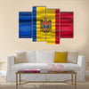 Vector realistic flag moldova Multi panel canvas wall art