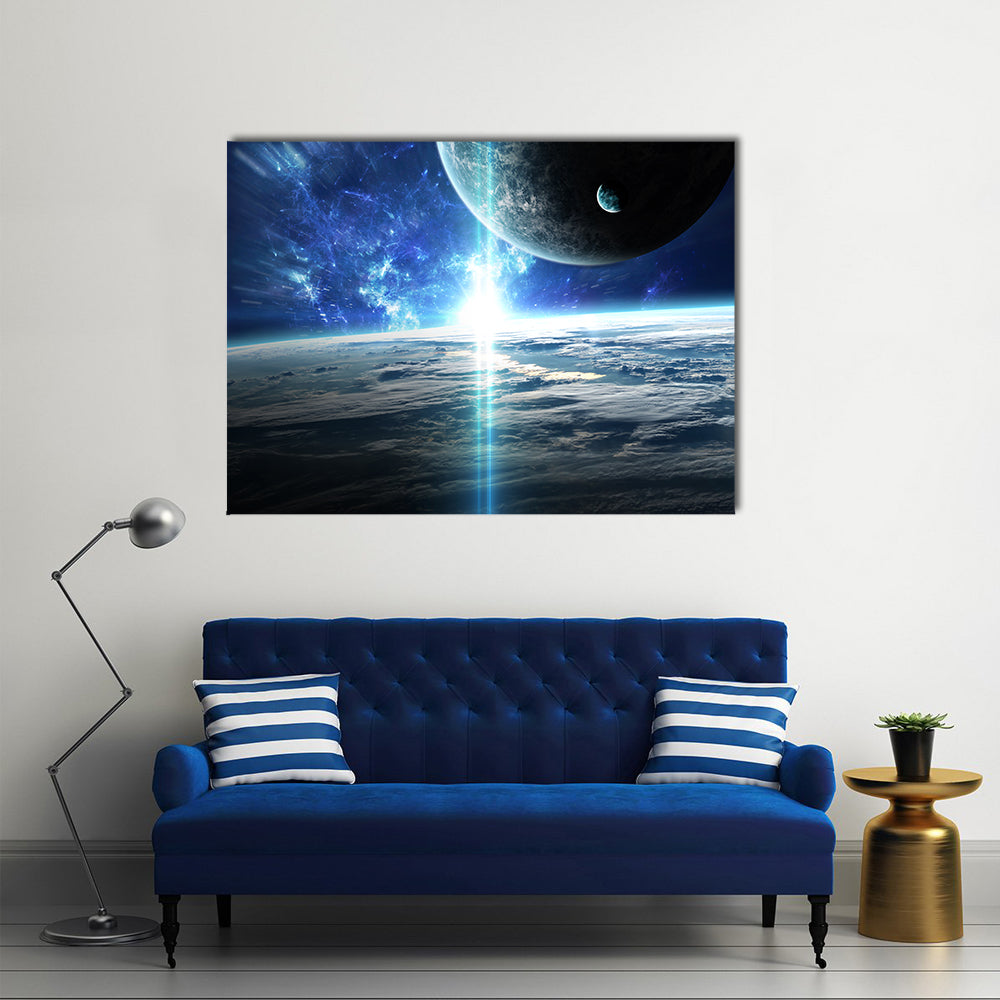Beauty of Outer Space Exploration  Multi Panel Canvas Wall Art