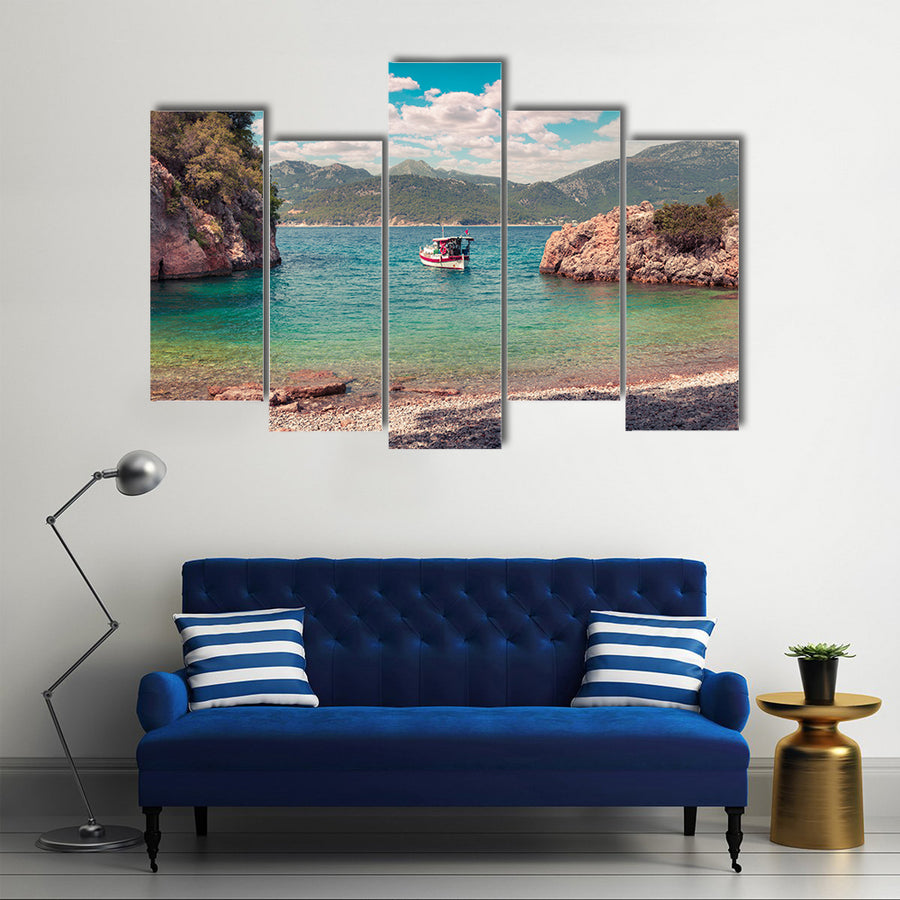 A Cool And Beautiful Seascape In Turkey In The Pirate Bay Is A Very Nie Piece Of Artistic Style, Multi Panel Canvas Wall Art