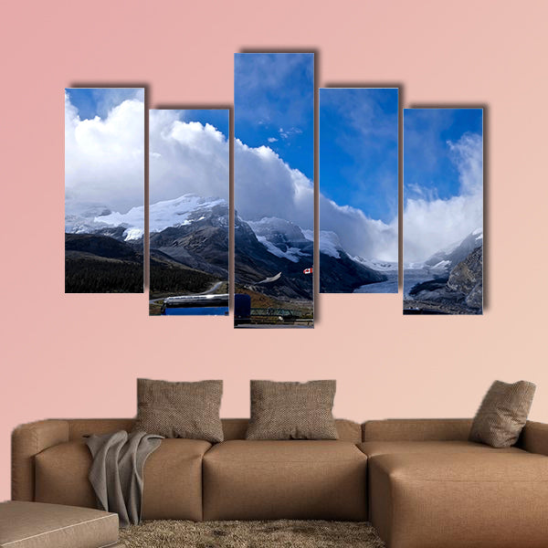 Mountains and glacier. Columbia Icefield. Rocky Mountains wall art