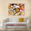 Assorted Chinese food set Top view of Chinese restaurant Asian style Multi Panel Canvas Wall Art