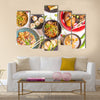 Assorted Chinese food set Top view of Chinese restaurant Asian style Multi Panel Canvas Wall Art