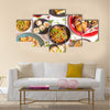 Assorted Chinese food set Top view of Chinese restaurant Asian style Multi Panel Canvas Wall Art