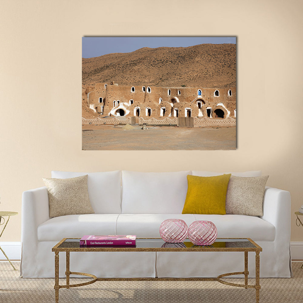 Bedouin house in Tunisia Multi panel canvas wall art