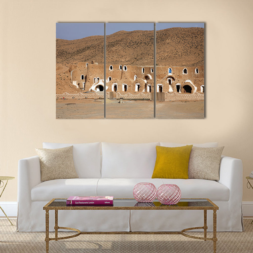 Bedouin house in Tunisia Multi panel canvas wall art