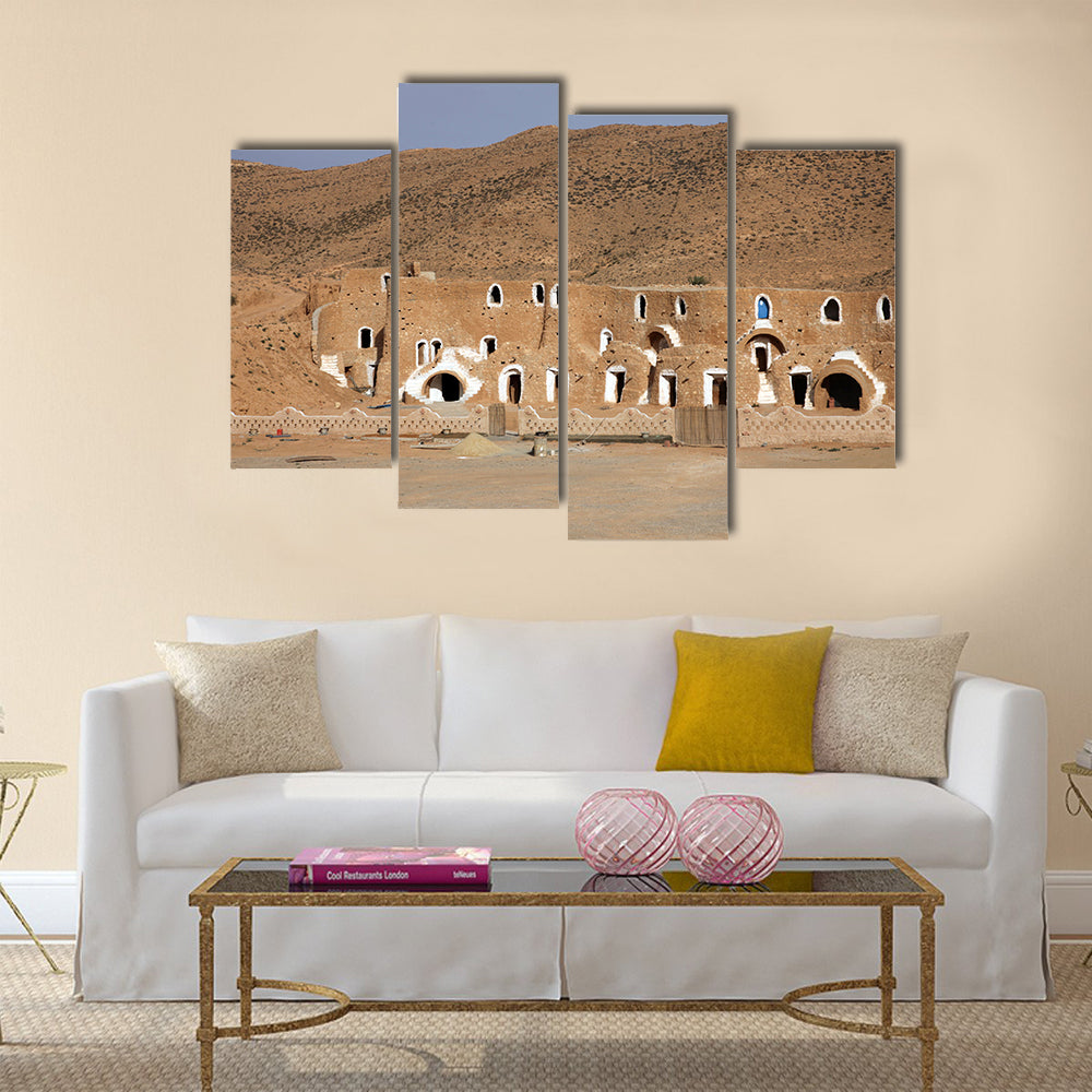 Bedouin house in Tunisia Multi panel canvas wall art