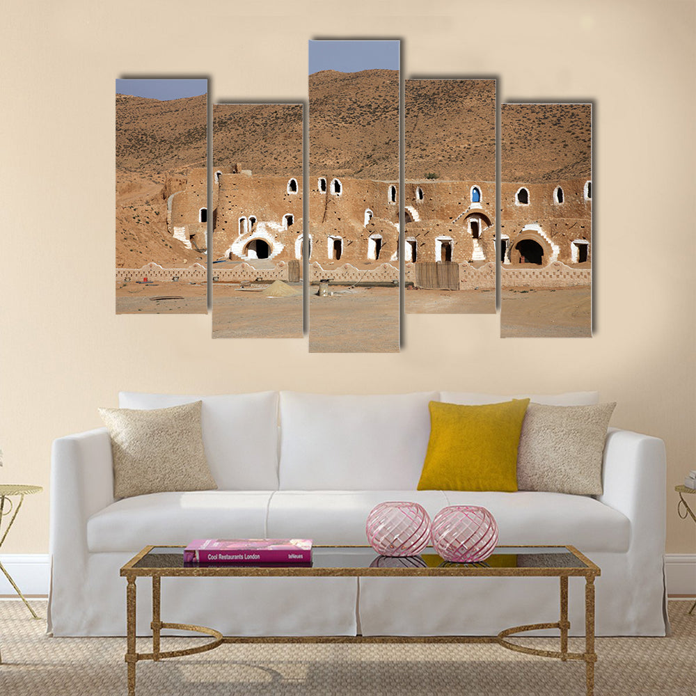 Bedouin house in Tunisia Multi panel canvas wall art