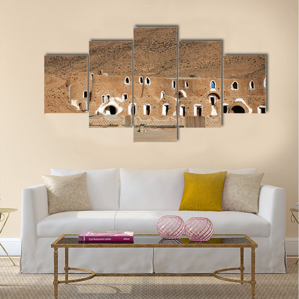 Bedouin house in Tunisia Multi panel canvas wall art