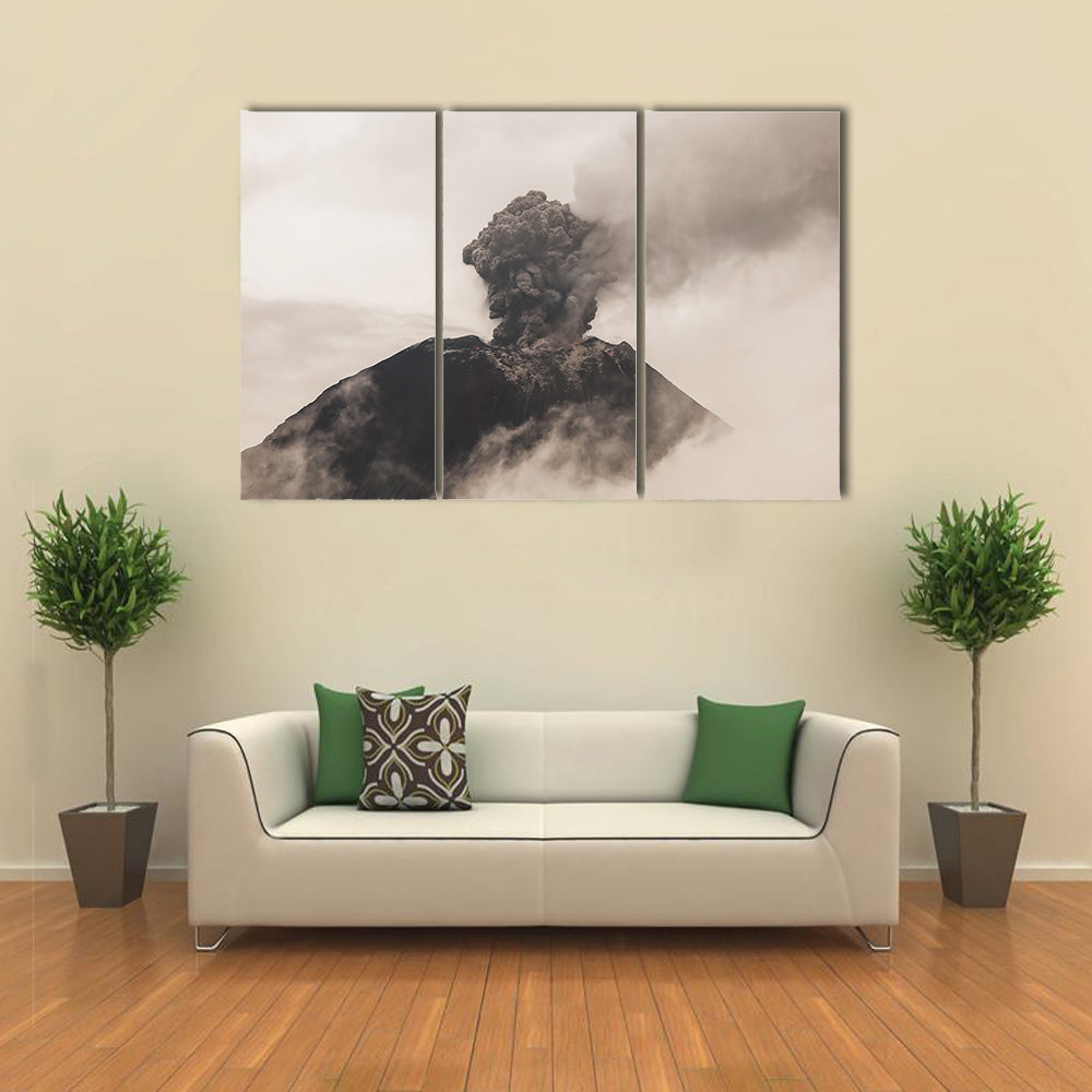 Tungurahua Volcano, Intense Strombolian Activity, Ecuador multi panel canvas wall art