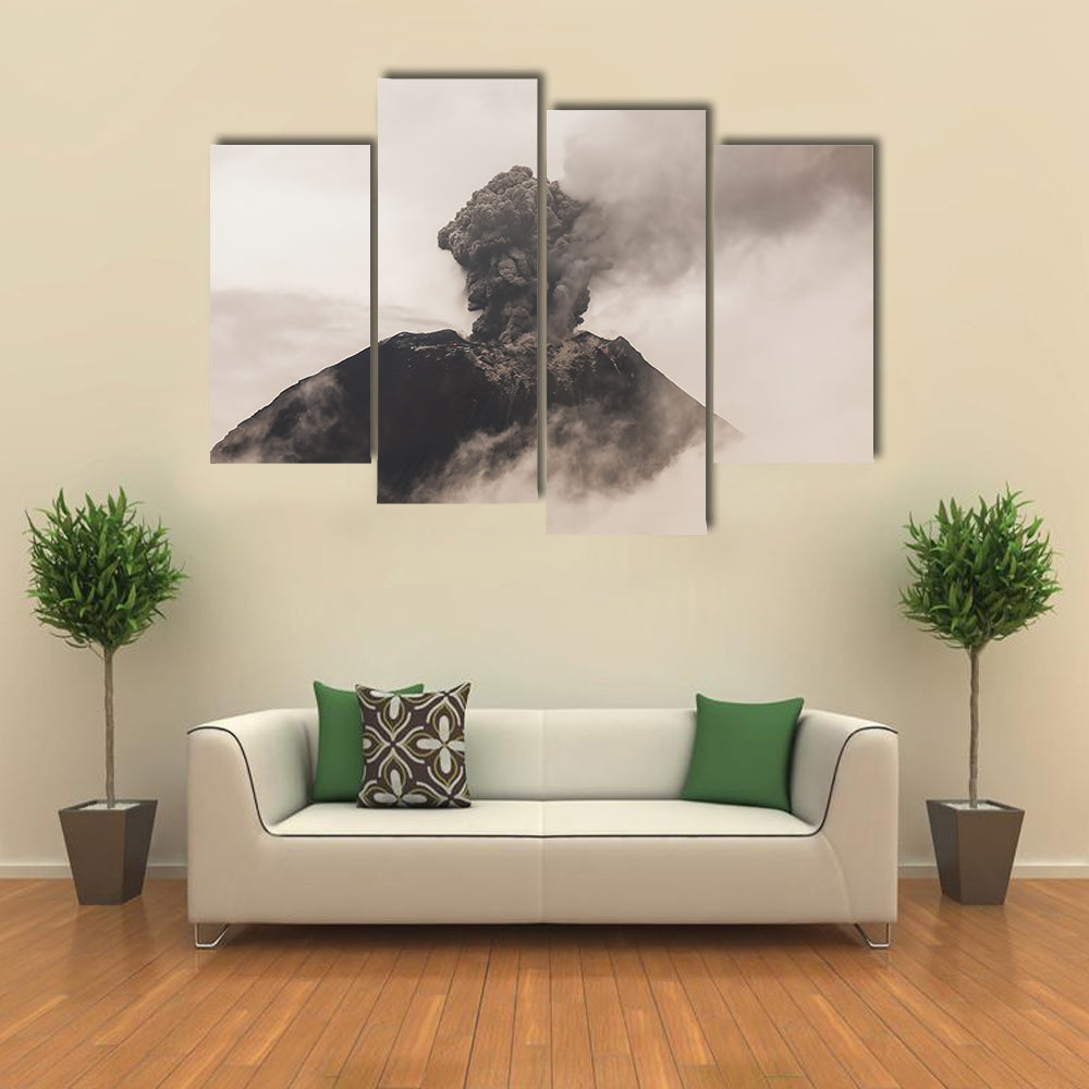 Tungurahua Volcano, Intense Strombolian Activity, Ecuador multi panel canvas wall art