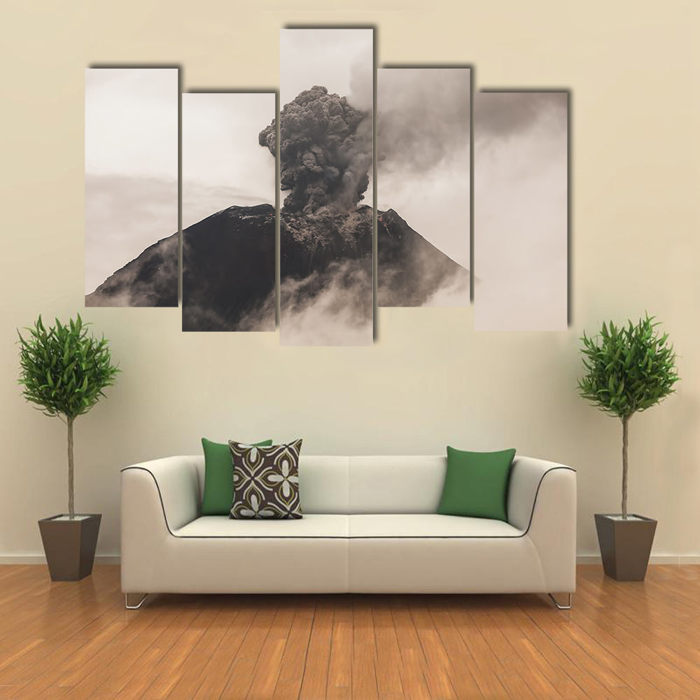 Tungurahua Volcano, Intense Strombolian Activity, Ecuador multi panel canvas wall art