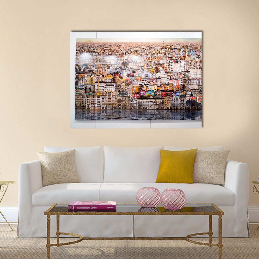 most beautiful view of Istanbul, Turkey Multi panel canvas wall art
