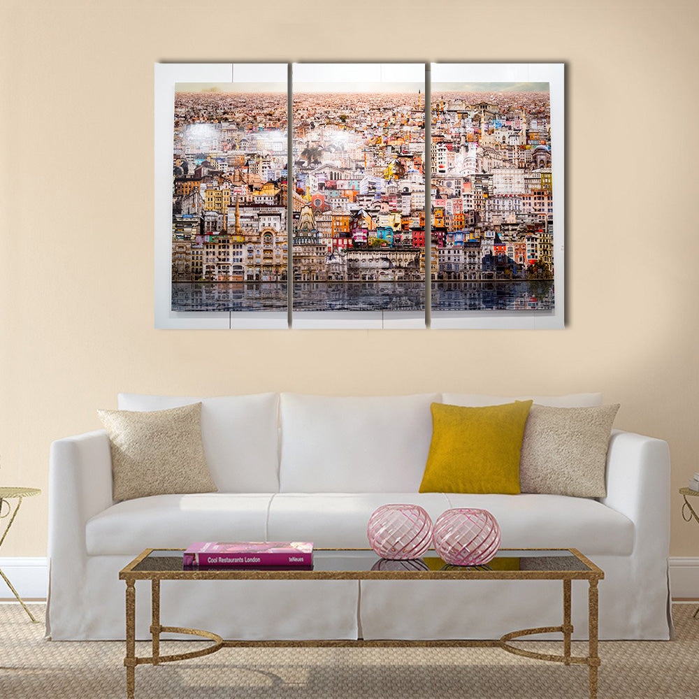most beautiful view of Istanbul, Turkey Multi panel canvas wall art