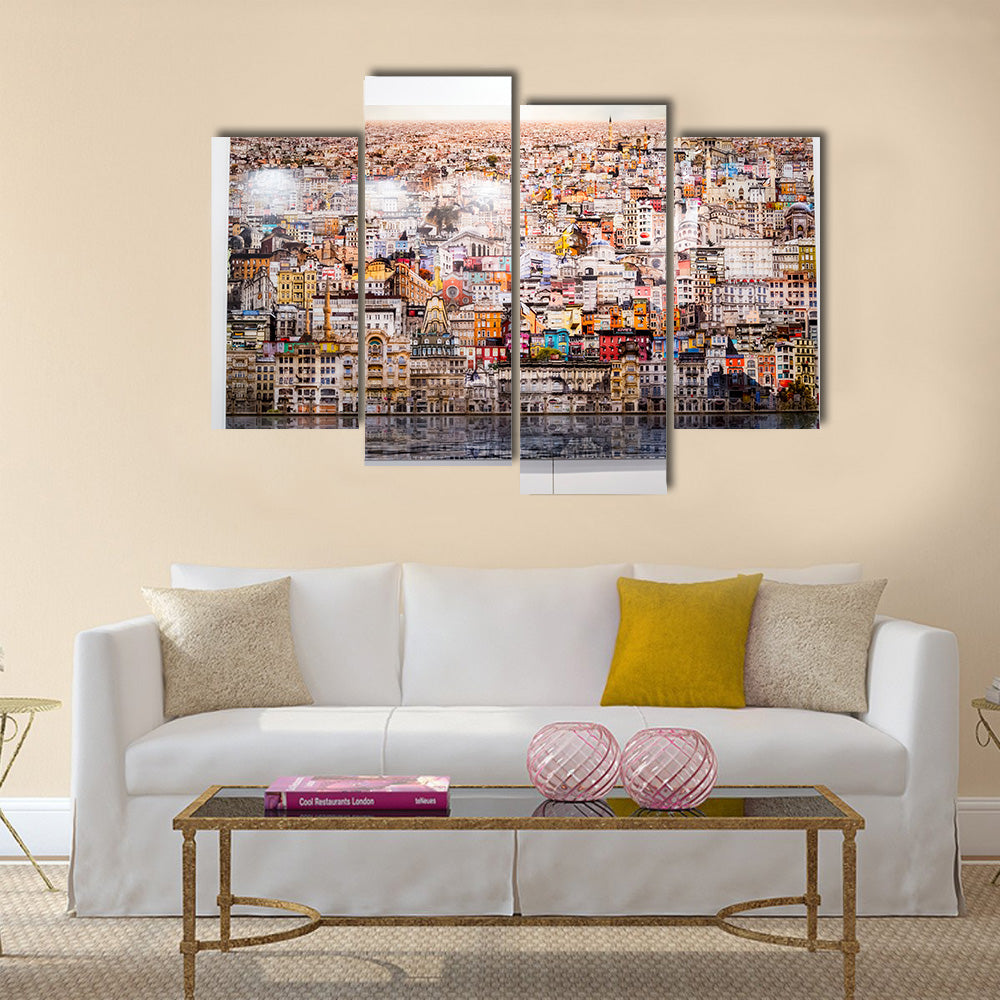 most beautiful view of Istanbul, Turkey Multi panel canvas wall art