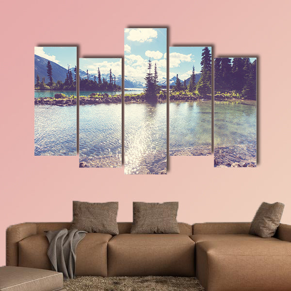Hike on Garibaldi Lake near Whistler, BC, Canada Multi panel canvas wall art