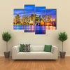 West Palm Beach, Florida, USA skyline on the Intracoastal Waterway Multi panel canvas wall art