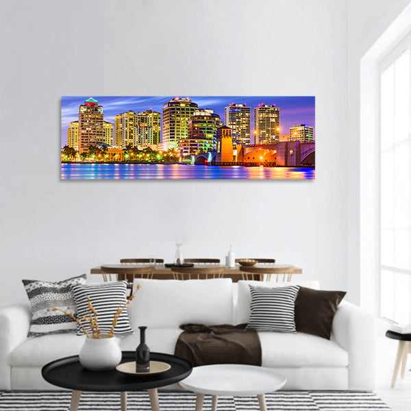 USA Skyline panoramic canvas wall art