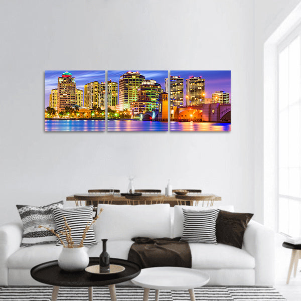 USA Skyline panoramic canvas wall art