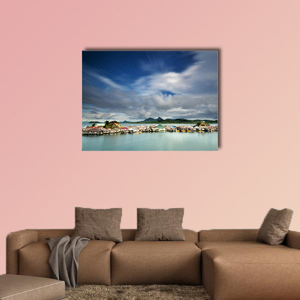 Kabalutan village multi panel canvas wall art