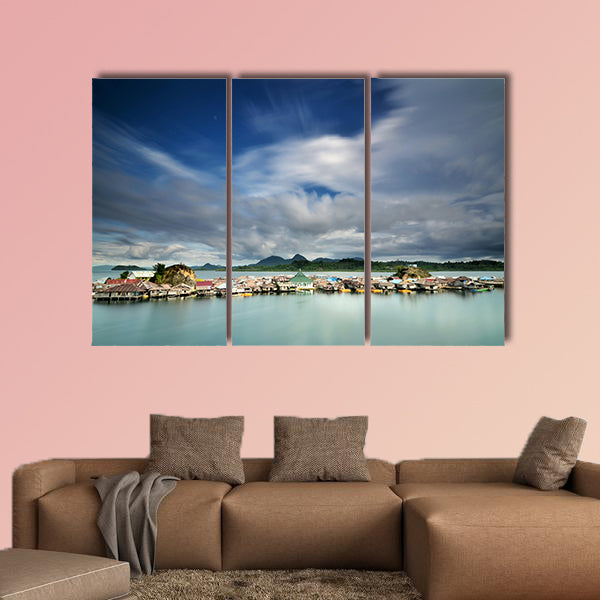 Kabalutan village multi panel canvas wall art