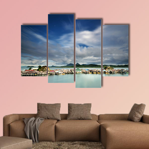 Kabalutan village multi panel canvas wall art