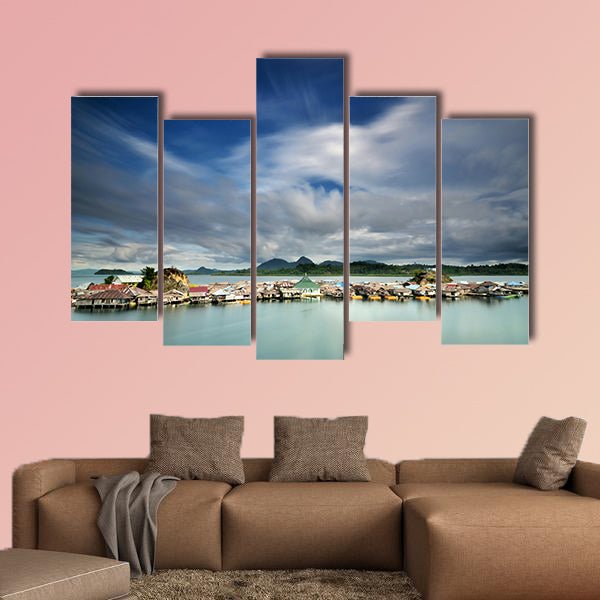 Kabalutan village multi panel canvas wall art