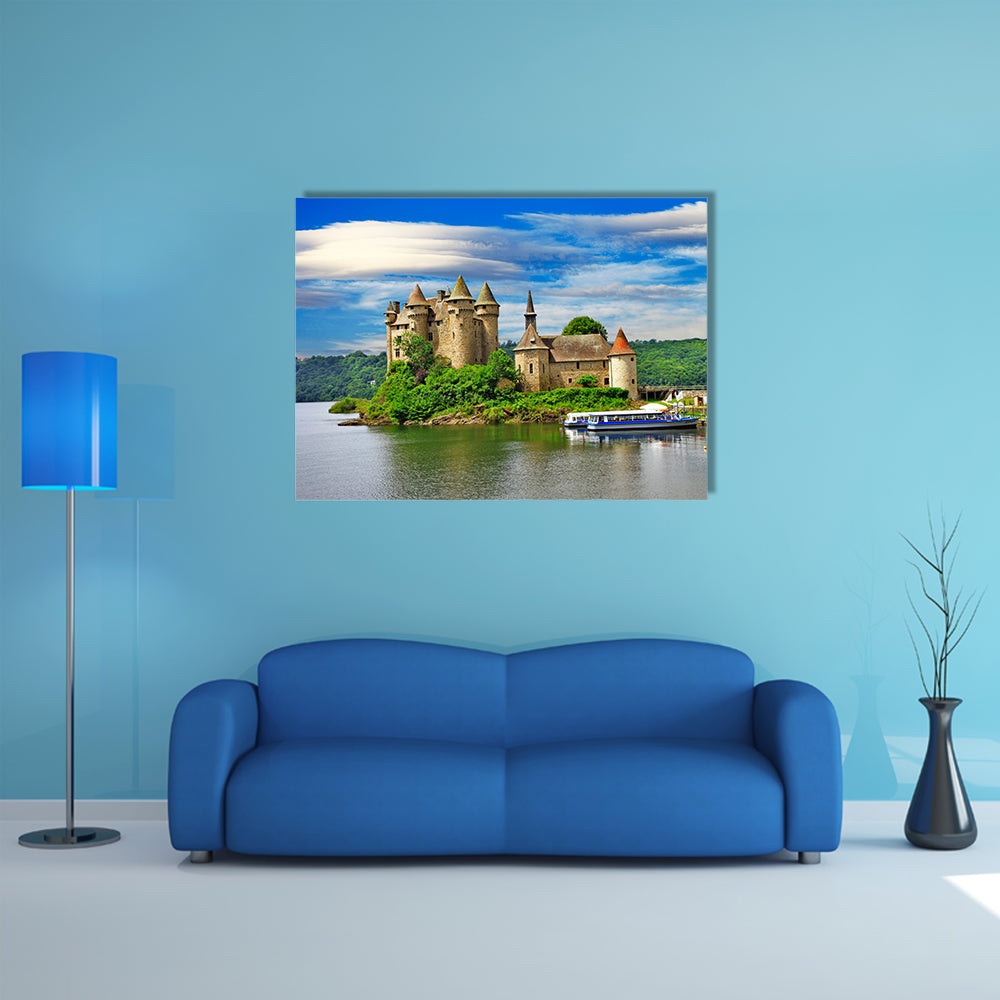 Beautiful romantic castles of France Chateau de Val multi panel canvas wall art